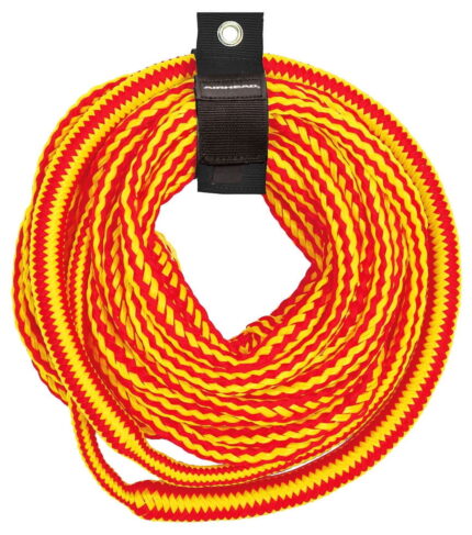 Airhead 50 ft UV Resistant Bungee Tube Rope for 1-4 Rider Towables, Red/Yellow