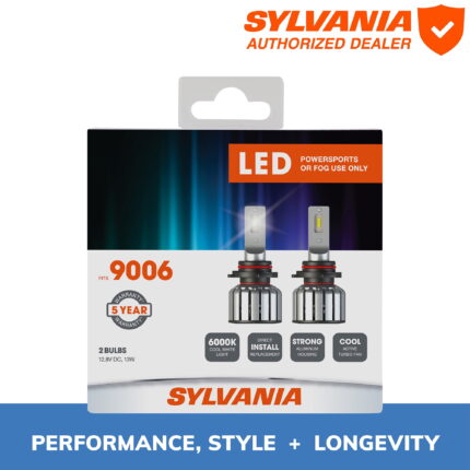 Sylvania 9006 LED Fog Light and Powersport Bulb - 2 Pack, Compatible with Multiple Cars